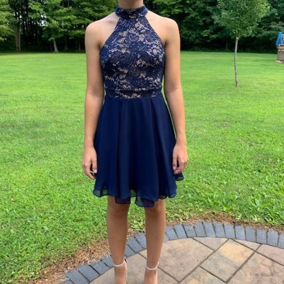 B Smart Dresses B Smart Navy Blue Party Dress Size 3 Junior Poshmark